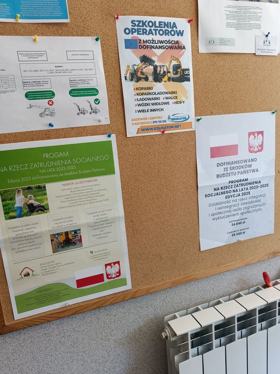 Zdjęcie: Kurs „Operator wózków widłowych” w projekcie „NOWE PERSPEKTYWY Z KLUBEM INTEGRACJI SPOŁECZNEJ W DĘBICY”